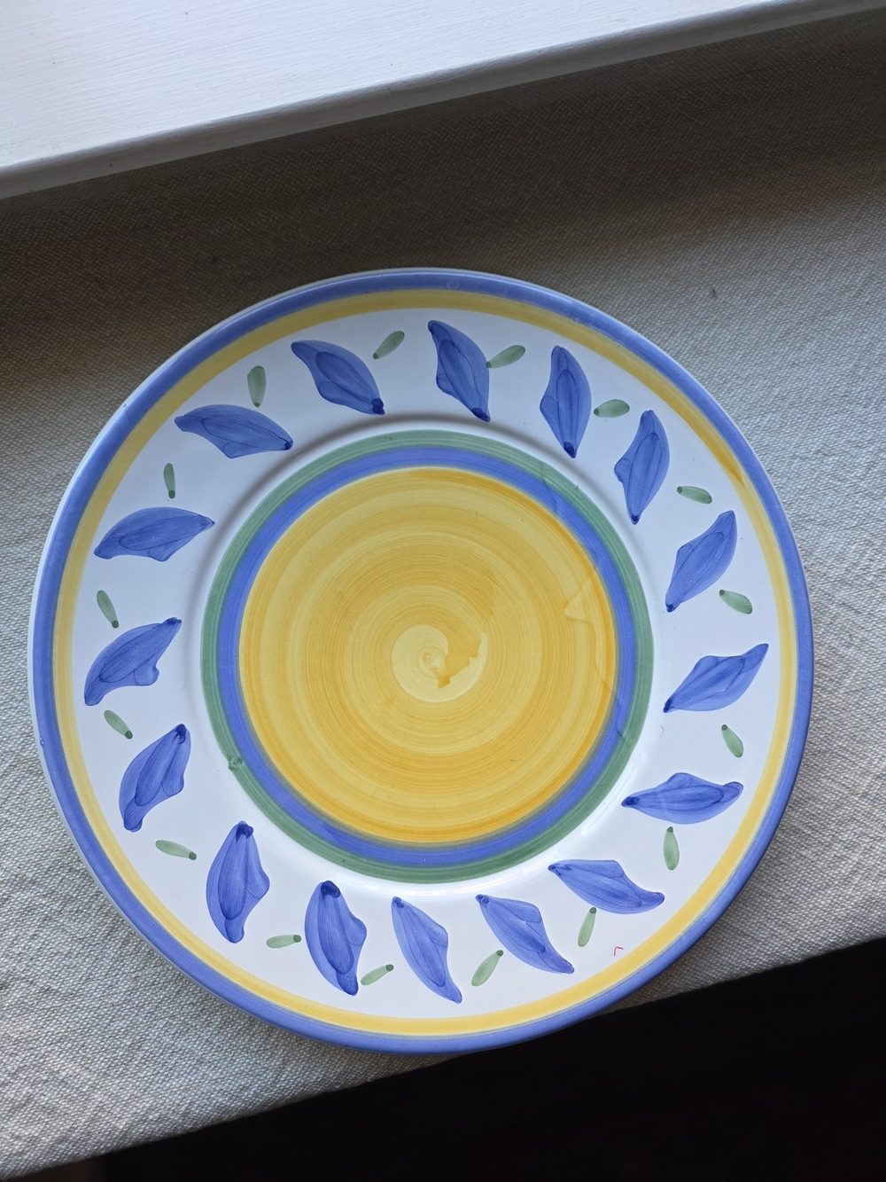 Vintage Williams Sonoma Tournesol Dinner Plate 11.25” Hand Painted Italy